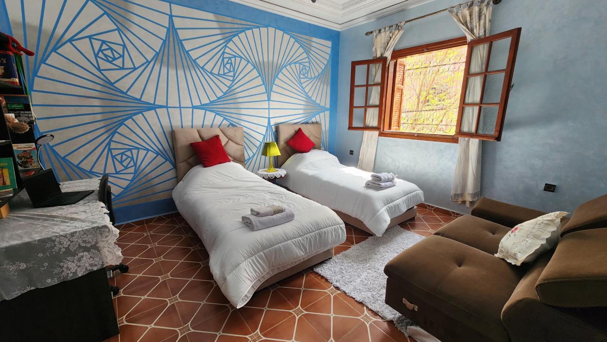 Appartement Riad 5Min A Pied De L'Aeroport Marrakesh Buitenkant foto