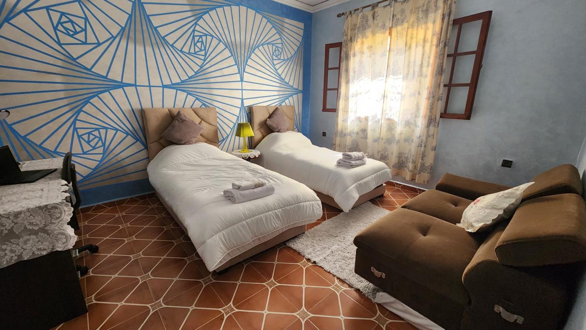 Appartement Riad 5Min A Pied De L'Aeroport Marrakesh Buitenkant foto
