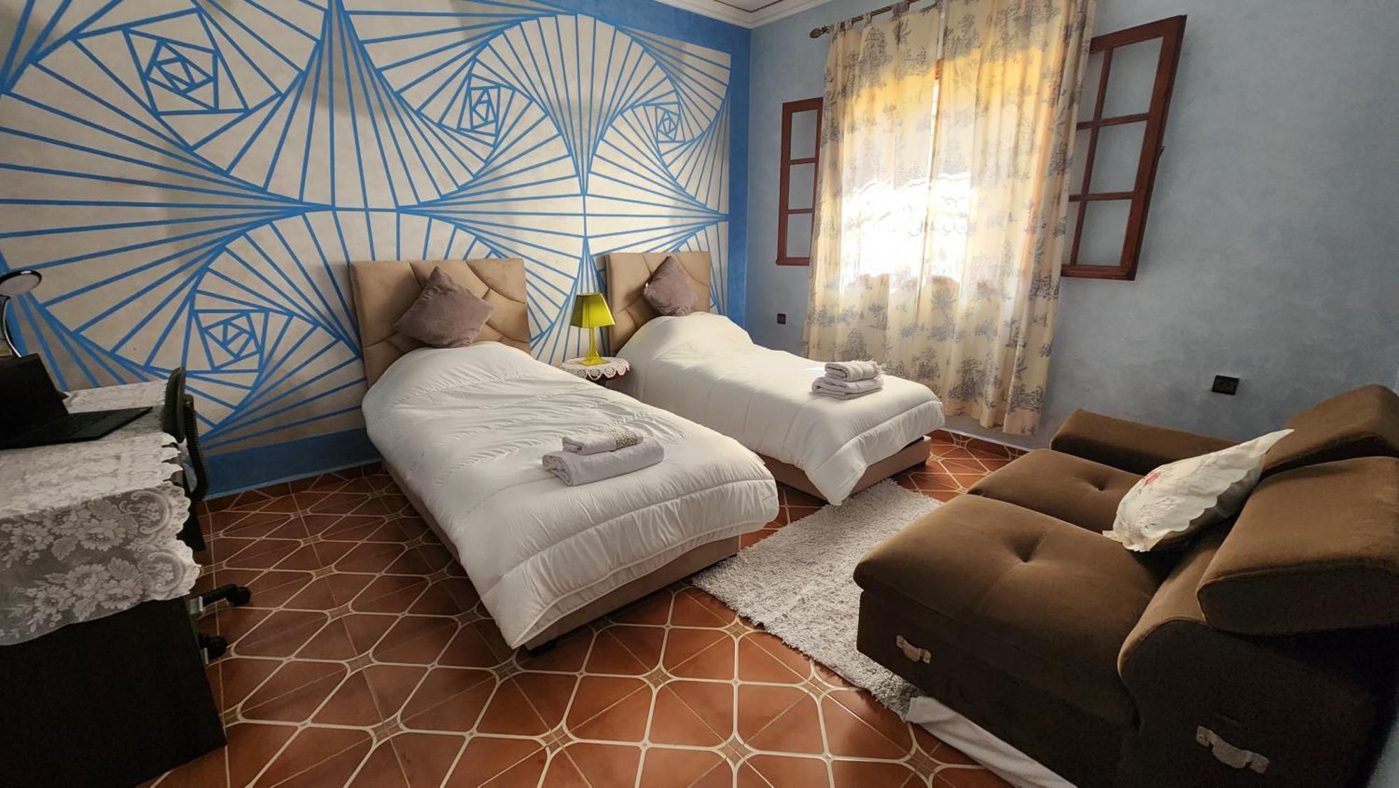 Appartement Riad 5Min A Pied De L'Aeroport Marrakesh Buitenkant foto